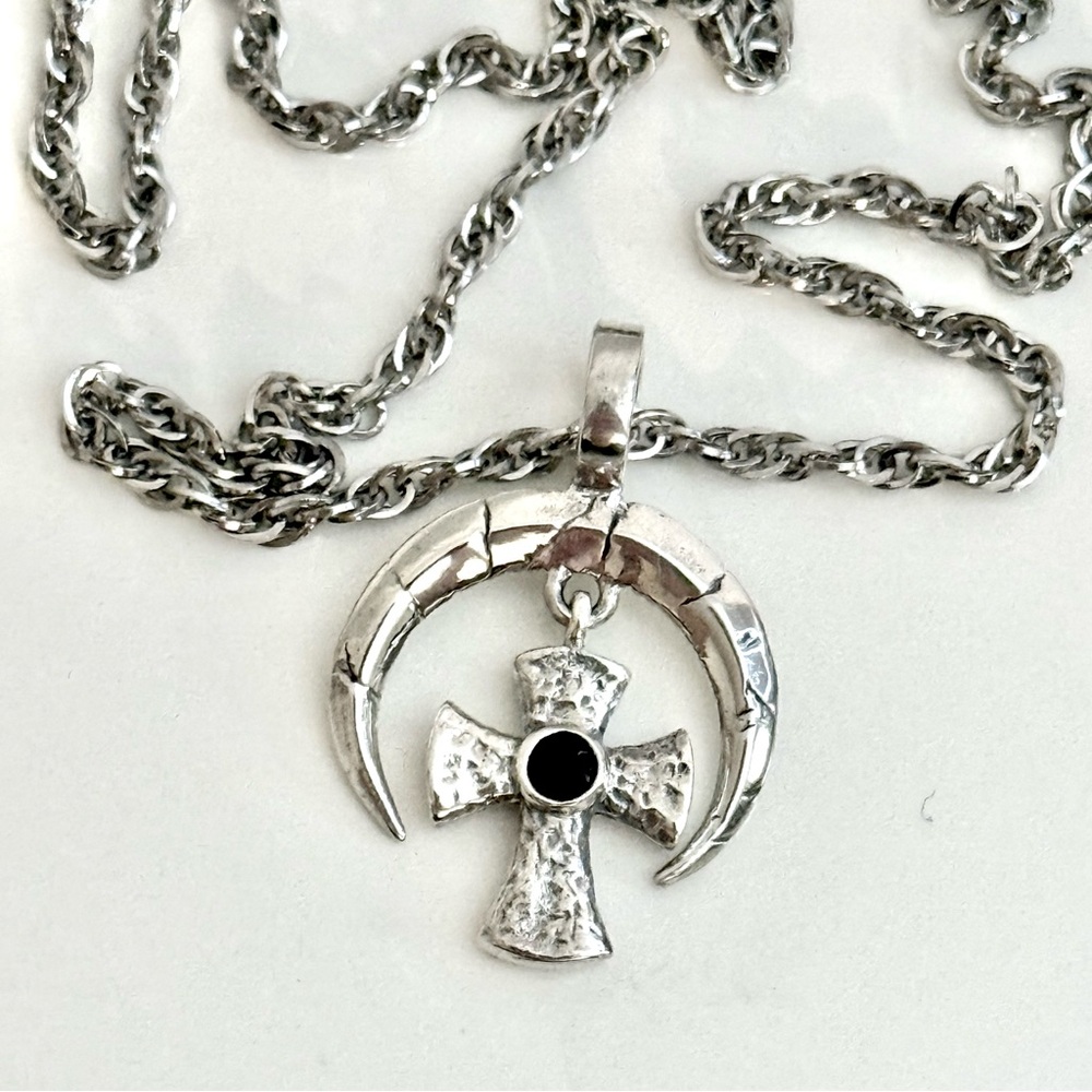 Etah Love Honora Sterling Silver and Onyx Necklace